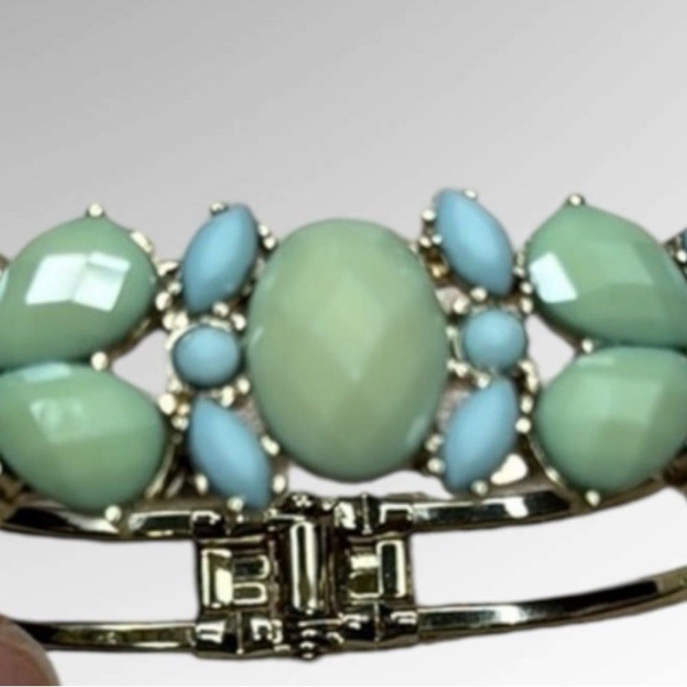Elegant turquoise blue and Green Bracelet